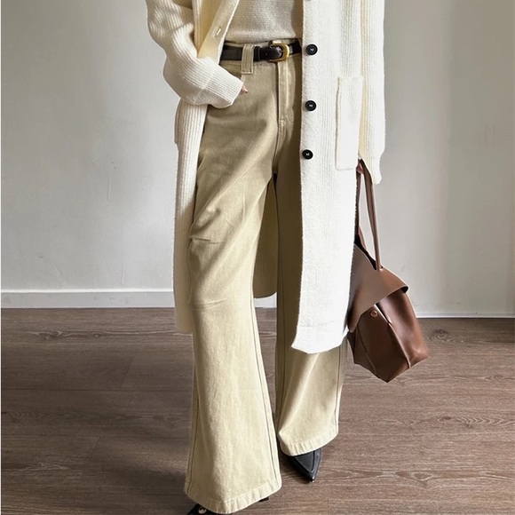 18 Chunky Thick Oversized Long Below Knee Button Rib Bone Cardigan Sweater - Picture 5 of 8